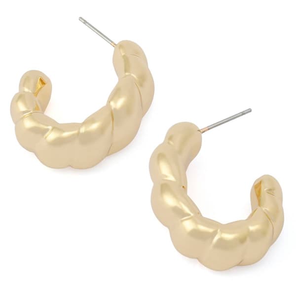 Steve Madden Vintage Textured Hoop Earrings