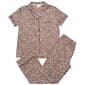 Womens Nicole Miller Short Sleeve Leopard Piping Pajama Set - image 2
