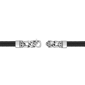 Mens Lynx Stainless Steel & Braided Genuine Leather Bracelet - image 3
