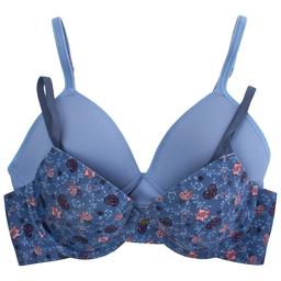 Womens Lucky Brand 2pk. Micro Fused Underwire Bras LVD43452BKMX