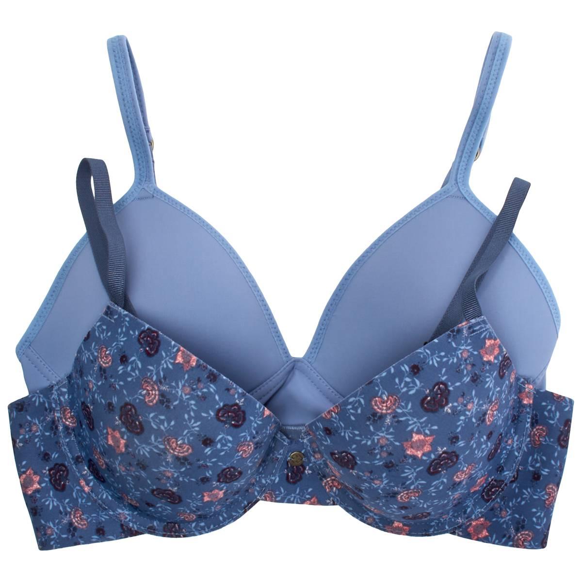 Womens Lucky Brand 2pk. Micro Fused Underwire Bras LVD43452BKMX