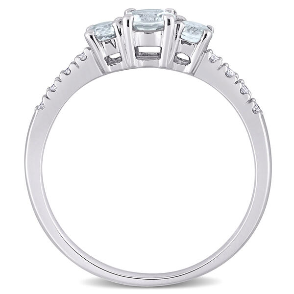 Gemstones Classics&#8482; 10kt. White Gold Aquamarine 3-Stone Ring