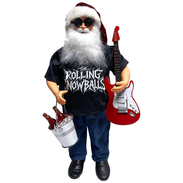 Santa''s Workshop 18in. Rolling Snowballs Santa - image 