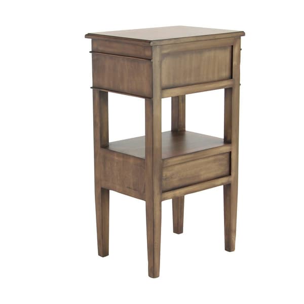 9th & Pike® Brown Pine Traditional Accent Table