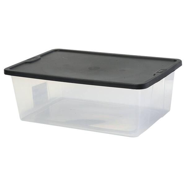 12qt. Snaplock Storage Container - Clear/Grey - image 