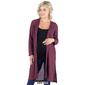 Womens 24/7 Comfort Apparel Waffle Long Sleeve Maternity Cardigan - image 5