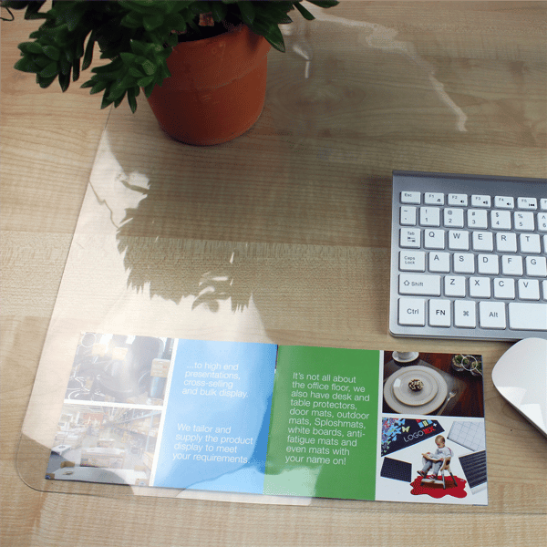 Floortex® Desktex® Crystal Clear Vinyl Rectangular Desk Pad