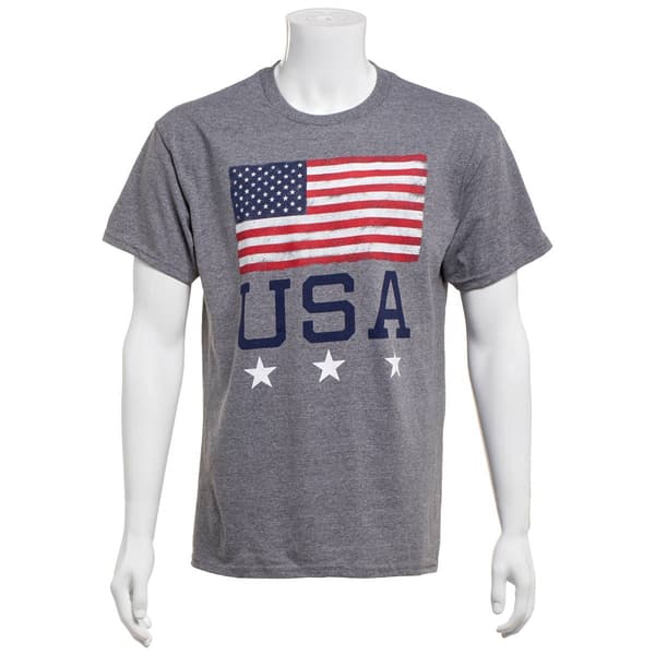 Mens Home of the Brave Halftone USA Graphic Tee - image 