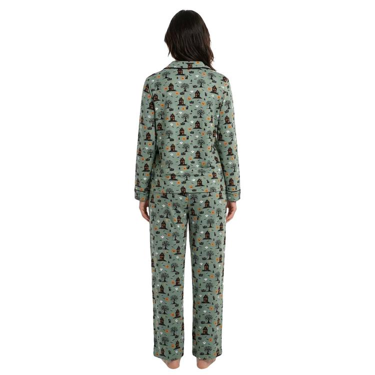 Plus Size René Rofé® Long Sleeve Haunted House Pajama Set
