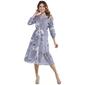 Plus Size Mlle Gabrielle Printed Tier Cambric Shirtdress - image 1