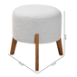 Baxton Studio Elkie Japandi Wood Ottoman Footstool - image 7