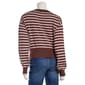 Juniors Pink Rose Ballet Neck Ribbed Pullover Sweater - Brown - image 3