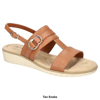 Womens Easy Street Caddo Wedge Slingback Sandals - Boscov's