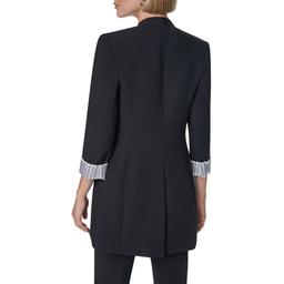 Womens DKNY Long Sleeve Roll Cuff Open Front Blazer