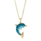 Multi Color Crystal Dolphin Pendant - image 1