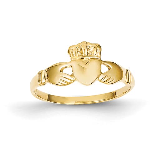 Gold Classics&#40;tm&#41; Thin 14kt. Gold Claddagh Ring - image 