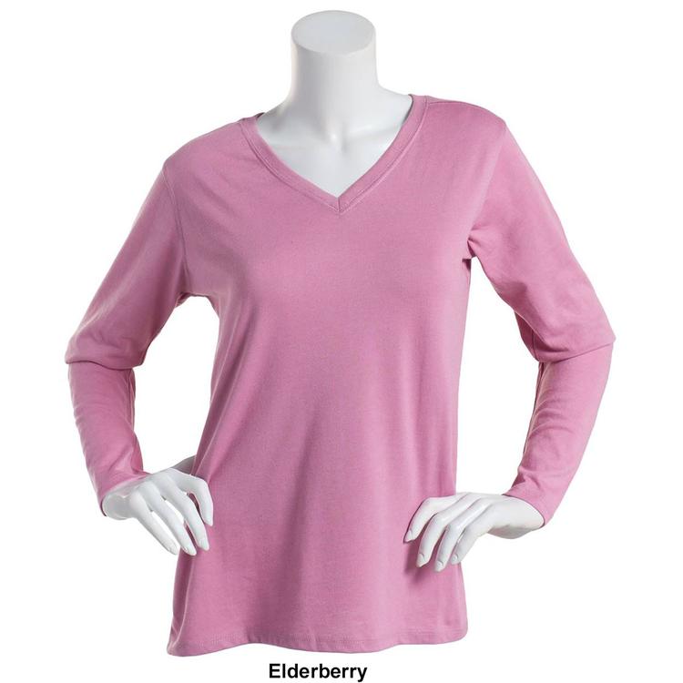 Womens Starting Point Super Soft V-Neck Long Sleeve Tee