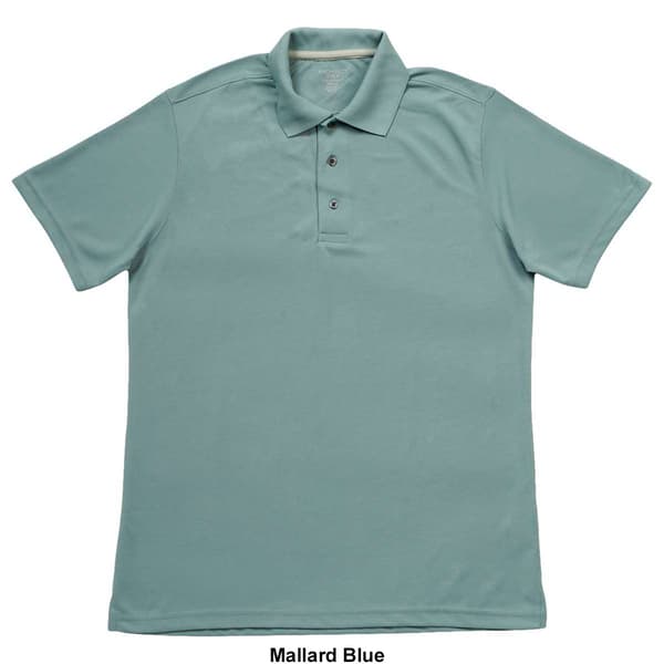 Mens Architect&#174; Solid Mesh Stitch Short Sleeve Golf Polo