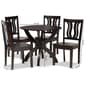 Baxton Studio Karla Dark Brown Finish Wood 5pc. Dining Set - image 9