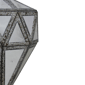 Northlight 5.5in. Grey Mirrored Geometric Drop Christmas Ornament - image 3