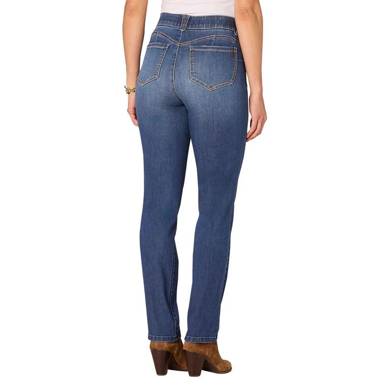 Womens Democracy “Ab”solution® Blue Vintage Straight Leg Jeans