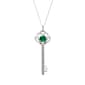 Gemstones Classics(tm) Created Sapphire Sterling Silver Pendant - image 1