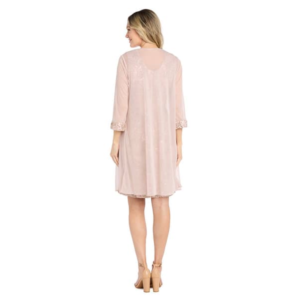 Womens R&M Richards Floral Sequin Jacket Dress