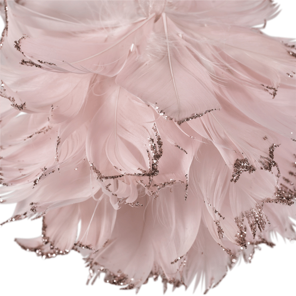 Northlight 6in. Pink Glittered Feathers Christmas Ball Ornament
