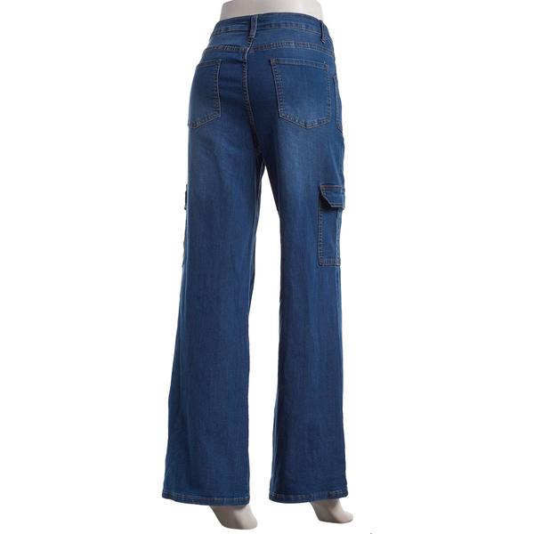 Petite Architect® Cargo Wide Leg Denim Jeans