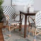 Baxton Studio Bryson French Blue & White Weaving Bistro Chair - image 2