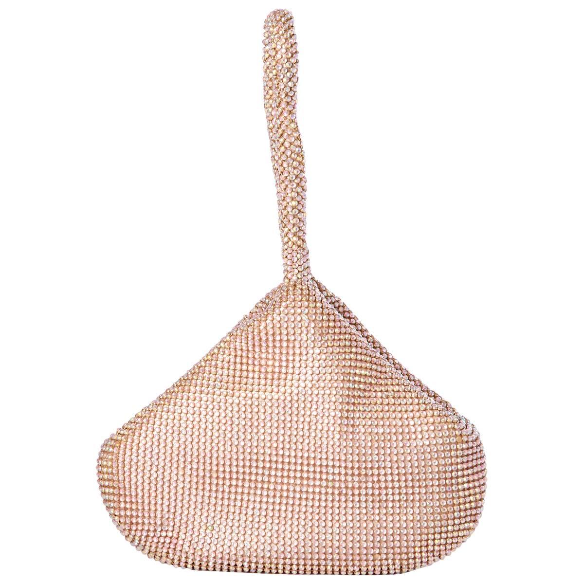 Jessica McClintock Staci Diamonte Sparkle Mesh Pouch