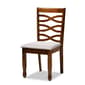Baxton Studio Lanier Grey Fabric & Brown Wood 5pc. Dining Set - image 2