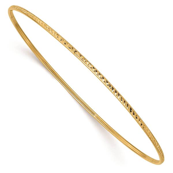 Gold Classics&#40;tm&#41; 14kt. Gold Diamond-Cut Slip-On Bangle Bracelet - image 