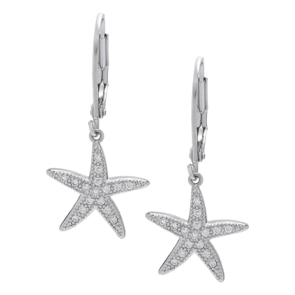 Starfish Leverback Earrings - image 