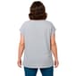 Plus Size New York Laundry Dolman Sleeve Rhinestone Flamingo Tee - image 2