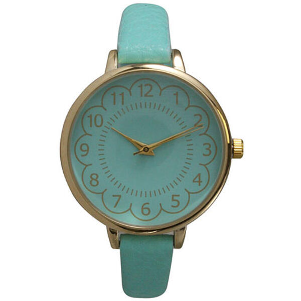 Womens Olivia Pratt Leather Strap Watch - 15410MINT - image 