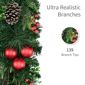 Puleo International 6ft. LED Pinecone & Berries Adorned Garland - image 5