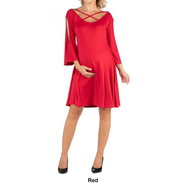 Womens 24/7 Comfort Apparel Maternity A-Line Dress