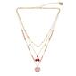 Betsey Johnson Heart Charm Layered Necklace - image 1
