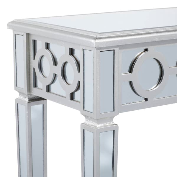 9th & Pike® Silver Glam Wood Console Table