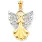 Gold Classics&#40;tm&#41; 14kt. Rhodium Filigree Angel Pendant - image 1