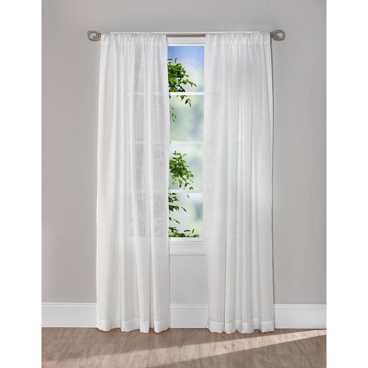 Tranquil Embroidered Stripe Panel Curtain