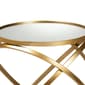 Baxton Studio Desma Gold Finished Metal/Mirrored Glass End Table - image 3
