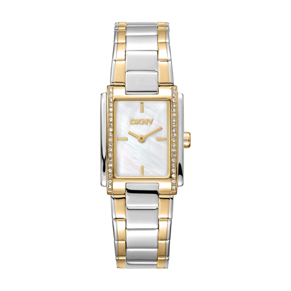 Womens DKNY Crystal Accented Case Two-Tone Watch - DK1L122M0075 - image 