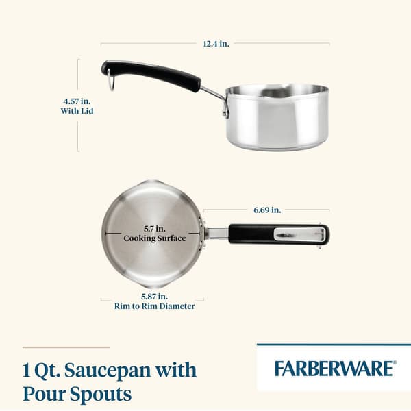 Farberware&#174; Brilliance Stainless Steel 1qt. Saucepan