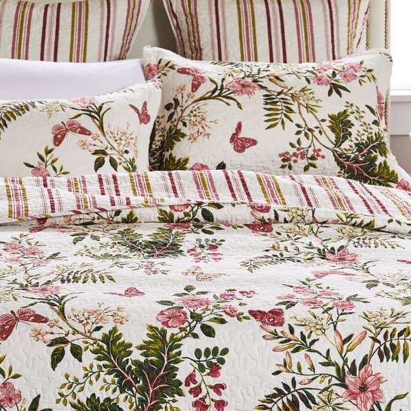 Greenland Home Fashions&#8482; Butterflies Reversible Quilt Set