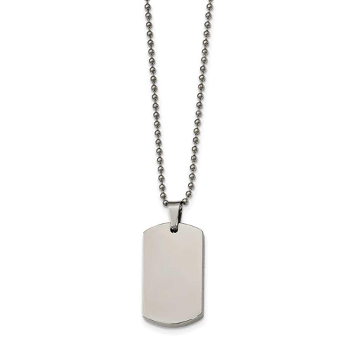 Mens Gentlemen’s Classics™ Rounded 4mm Edge Dog Tag Necklace,Specials : American Fashion Style Bags On Sale