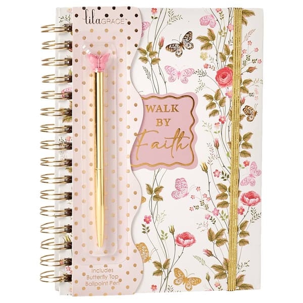 Butterfly Spiral Notebook with Pen - image 