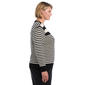 Plus Size Rafaella® Long Sleeve Stripe Crew Neck Sweater - image 3