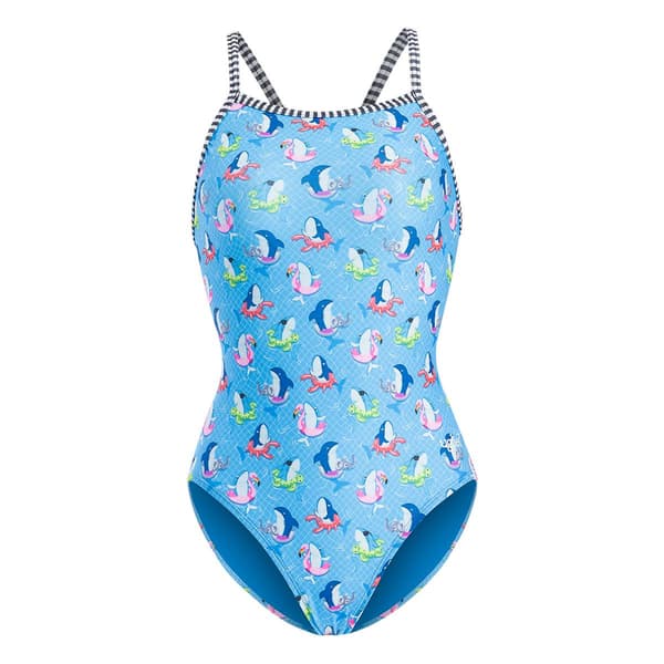 Womens Dolfin&#174; Uglies V-2 Back Fin Floats One Piece Swimsuit